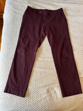 Men's Classic Straight Fit Pants in Deep Burgundy Tommy Hilfiger